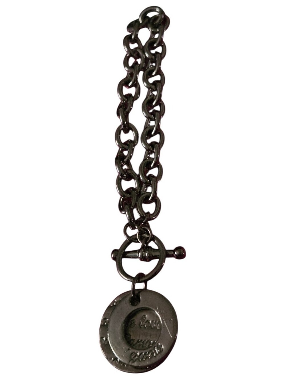 Guess Y2K Style Toggle Chain Double Layer Pendant Bracelet